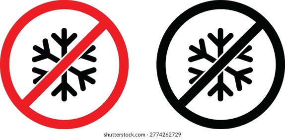 No snow sign icons Vector