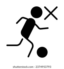 no soccer soccer free zone Icon Outline