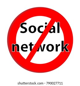 No social network symbol isolated on white background. Vector Illustration.