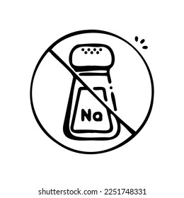 No sodium vector icon hand drawn style.Can be use for wedding invitation, card design and background design