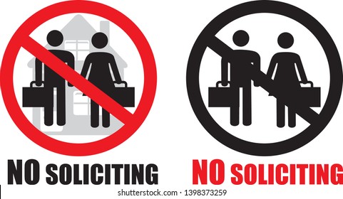 No soliciting allowed home symbol sign vector