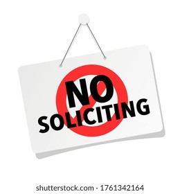 No soliciting on door sign