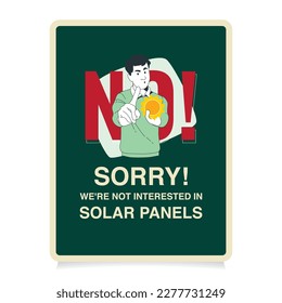 No Soliciting - Solar Panel Sales Sign Designs.
These bold and attention-grabbing sign designs are perfect for anyone looking to deter solar panel salesmen from soliciting their business 