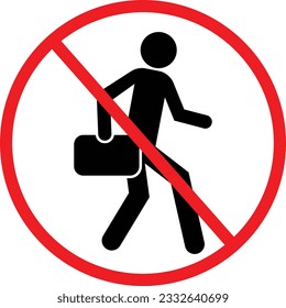 No Soliciting Symbol. Prohibition Sign. Restriction Icon