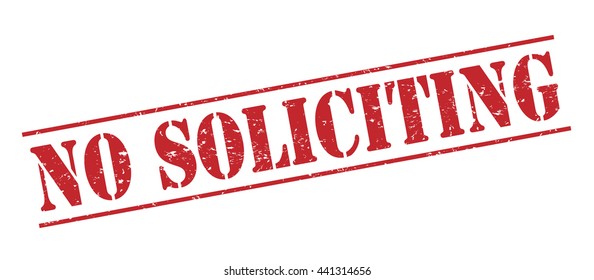 no soliciting vector stamp on white background