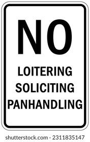 No soliciting warning sign and labels