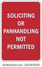 No soliciting warning sign and labels