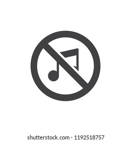No sound button vector icon. filled flat sign for mobile concept and web design. Not Music sign simple solid icon. Symbol, logo illustration. Pixel perfect vector graphics
