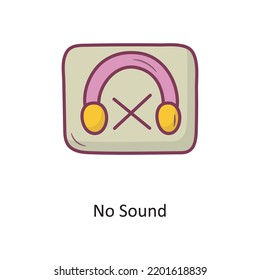 No Sound Filled outline Icon Design illustration. Media Control Symbol on White background EPS 10 File