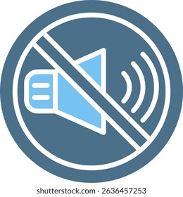 No Sound Glyph Two Colour Icon