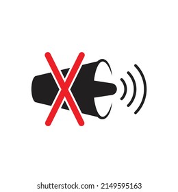 No sound icon design. isolated on white background