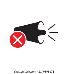 No sound icon design. isolated on white background
