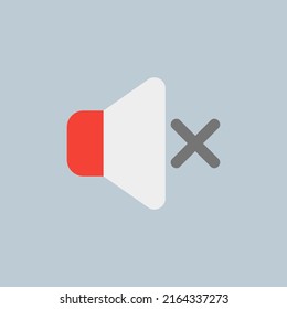 No sound icon in flat style about essentials, use for website mobile app presentation