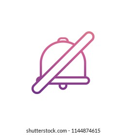 no sound icon in gradient style on white background