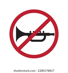 no sound icon. no sound horn sign with simple design