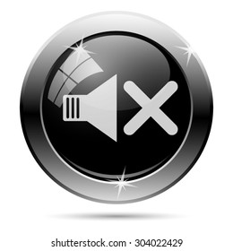 No sound icon. Internet button on white background. EPS10 vector
