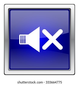 No sound icon. Internet button on white background. EPS10 vector.
