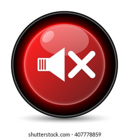 No sound icon. Internet button on white background. EPS10 vector