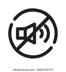 No sound icon in a minimalist style
