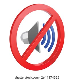 No sound icon mute speaker symbol volume off sign silence audio forbidden quiet alert warning prohibited
