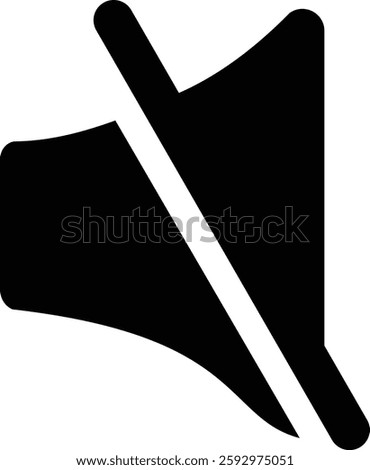 no sound icon. Sound off vector icon. Mute button speaker isolated  on white background. eps 10
