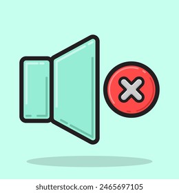 no sound icon, simple flat design