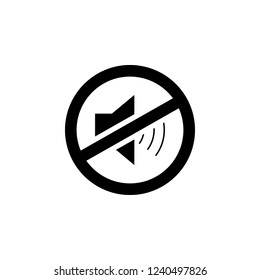 no sound icon. Simple glyphvector of ban set for UI and UX, website or mobile application on white background