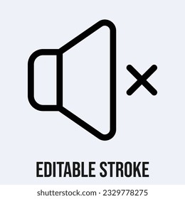 No Sound Icon Symbol. No Speaker Icon Vector Illustration.