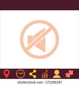 No sound  icon. Vector design.