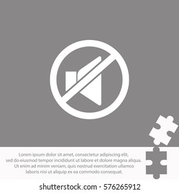 No sound  icon. Vector design.