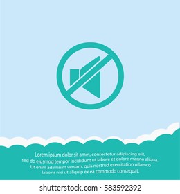 No sound  icon. Vector design.