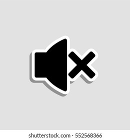 No sound  icon - vector  sticker