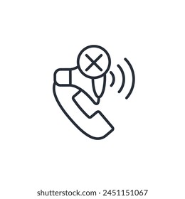 no sound icon. vector.Editable stroke.linear style sign for use web design,logo.Symbol illustration.