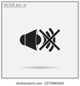 The no sound icon. Volume Off symbol.