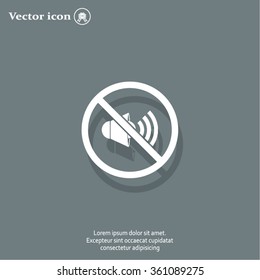 The no sound icon. Volume Off symbol.