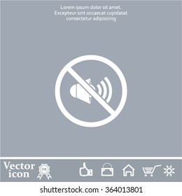 The no sound icon. Volume Off symbol.