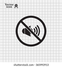 The no sound icon. Volume Off symbol.