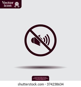 The no sound icon. Volume Off symbol.