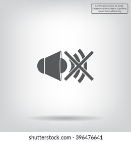 The no sound icon. Volume Off symbol.
