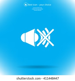 The no sound icon. Volume Off symbol.