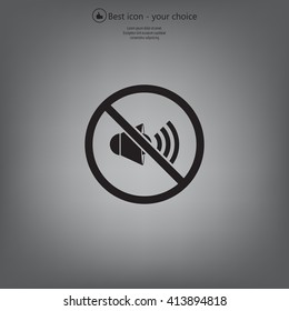 The no sound icon. Volume Off symbol.