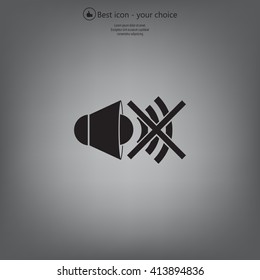 The no sound icon. Volume Off symbol.