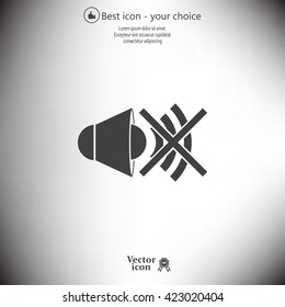 The no sound icon. Volume Off symbol.