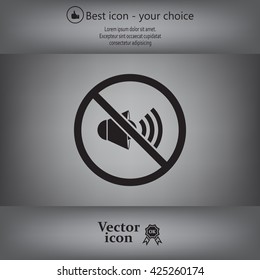 The no sound icon. Volume Off symbol.