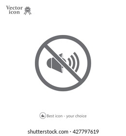The no sound icon. Volume Off symbol.