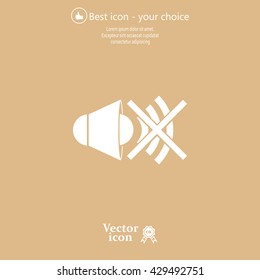 The no sound icon. Volume Off symbol.