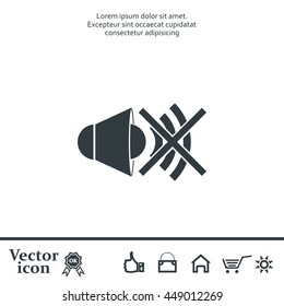 The no sound icon. Volume Off symbol.