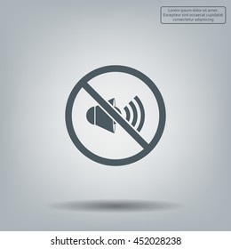 The no sound icon. Volume Off symbol.