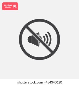 The no sound icon. Volume Off symbol.