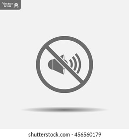 The no sound icon. Volume Off symbol.